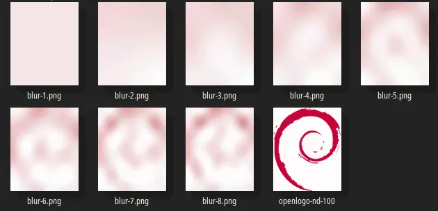 blurhash debian logo