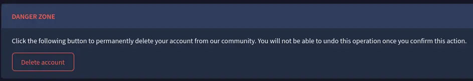 virustotal deleteaccount