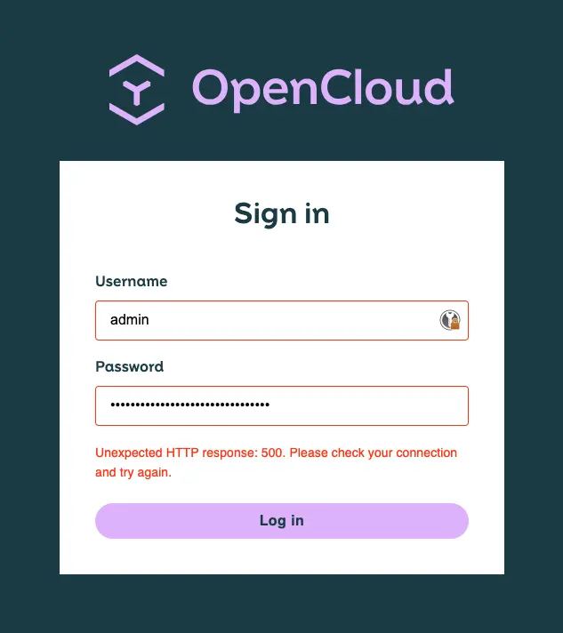 opencloud login ng